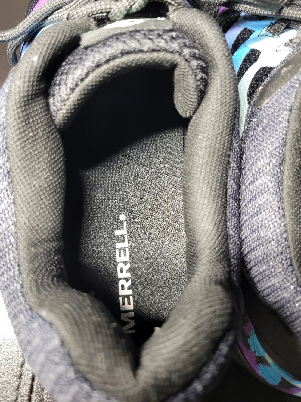 Merrell Antora 2 Women's Black with Blue & Purple Running Shoes Size 10